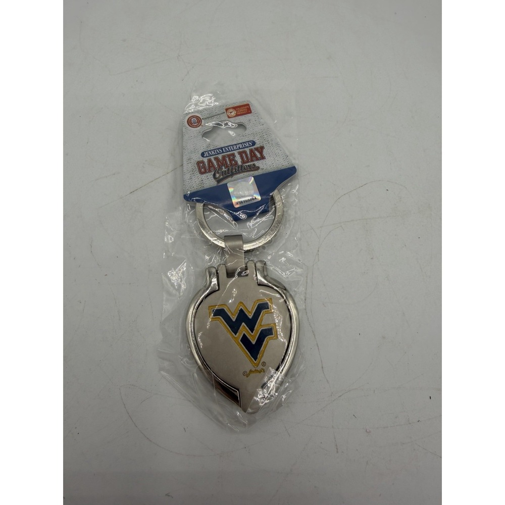 💙💛 WVU Game Day Outfitters Metal Picture Frame Key Chain 🔑